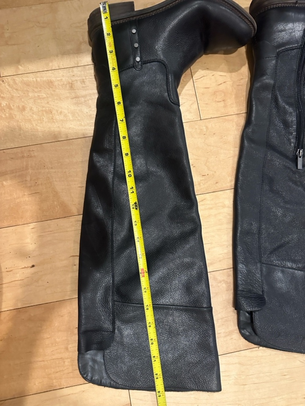 Franco Sarto Black Over-the-Knee Leather Boots